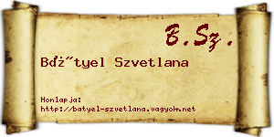 Bátyel Szvetlana névjegykártya